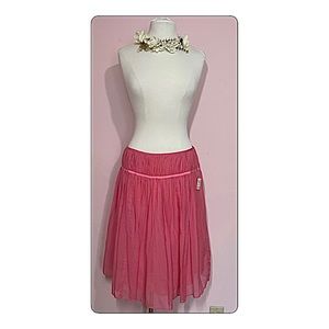🌸💄👛BANANA REPUBLIC PINK PLEATED SKIRT…Sz 6…NW/OUT TAGS